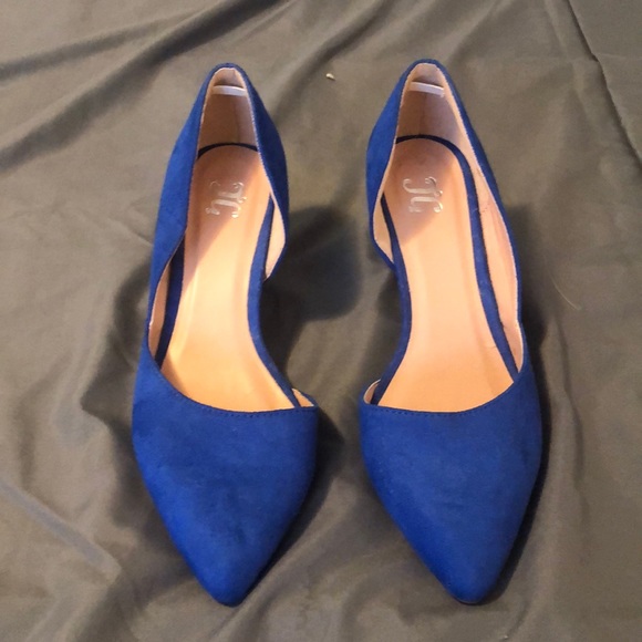 Blue Suede Wedges - Picture 3 of 6